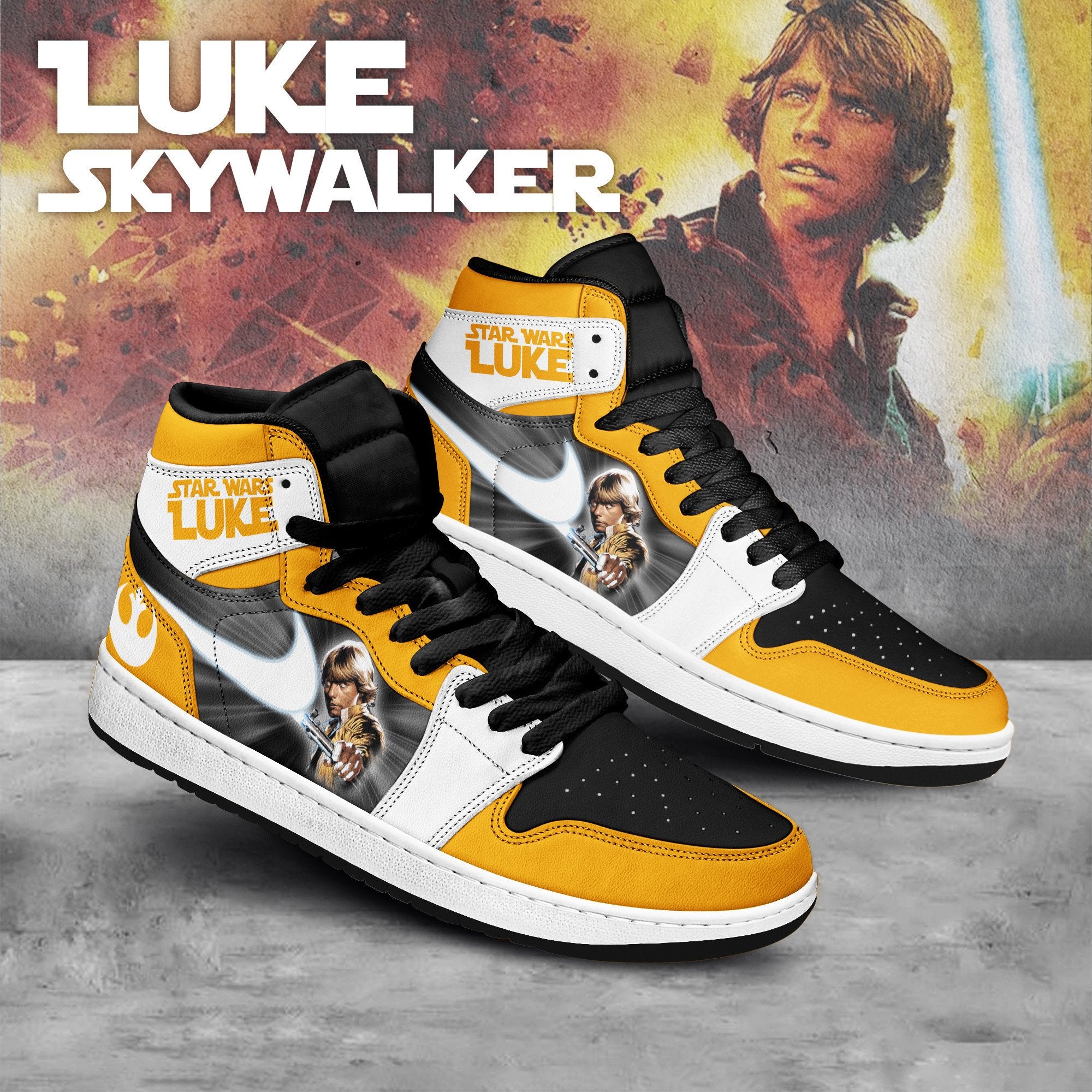 Ideafootwear Star Wars AJ1 High Sneakers Shoes For Men And Women 11