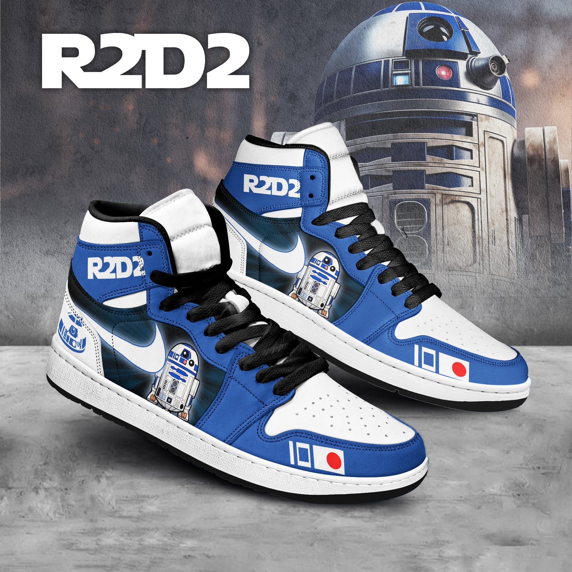 Ideafootwear Star Wars AJ1 High Sneakers Shoes For Men And Women 4