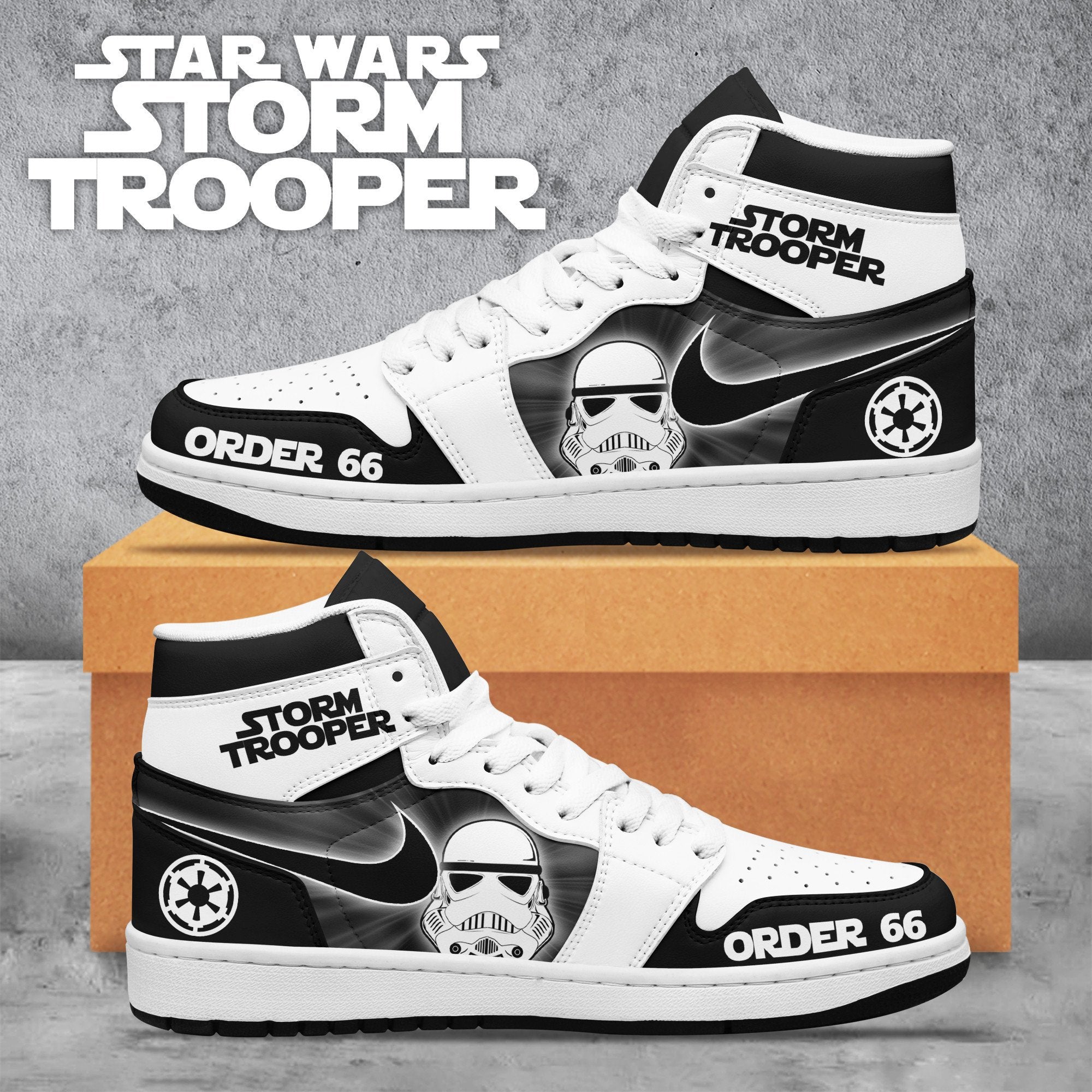 Ideafootwear Star Wars AJ1 High Sneakers Shoes For Men And Women 9