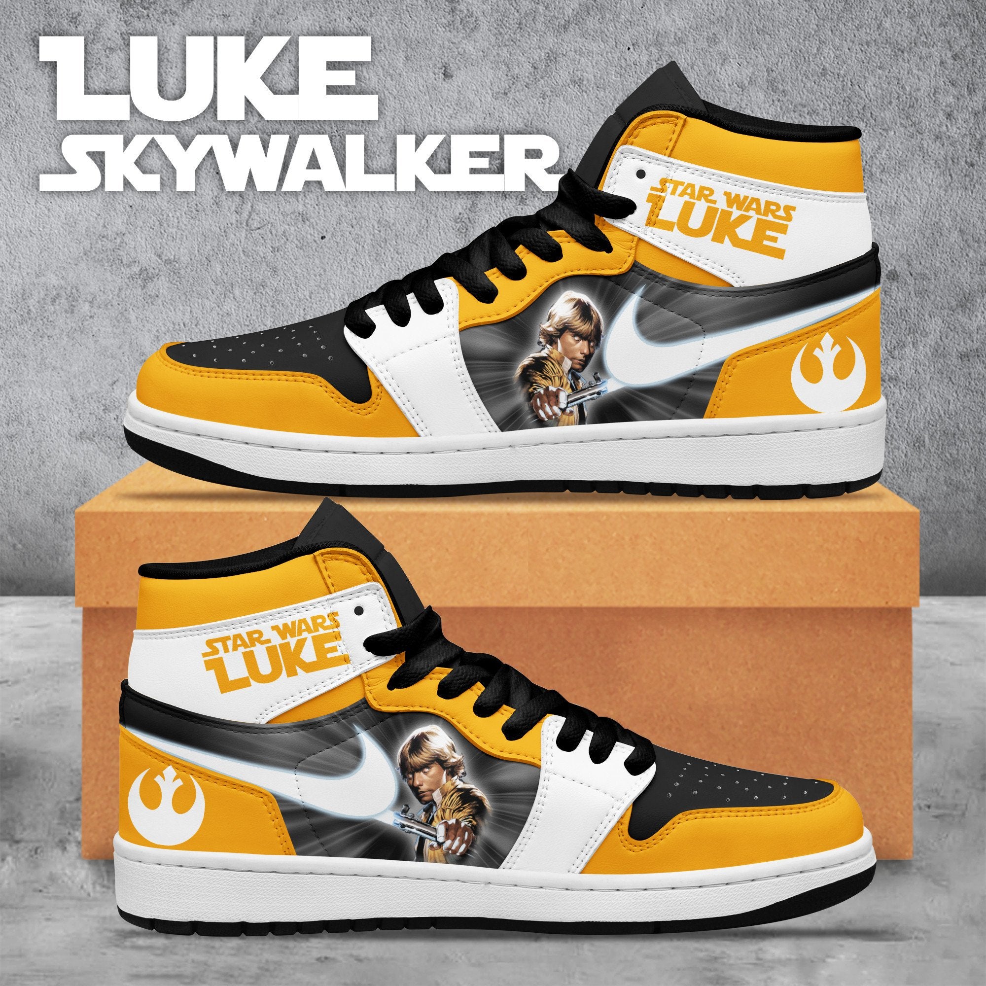 Ideafootwear Star Wars AJ1 High Sneakers Shoes For Men And Women 11