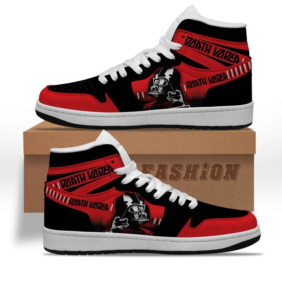 Ideafootwear Star Wars AJ1 High Sneakers Shoes For Men And Women 15
