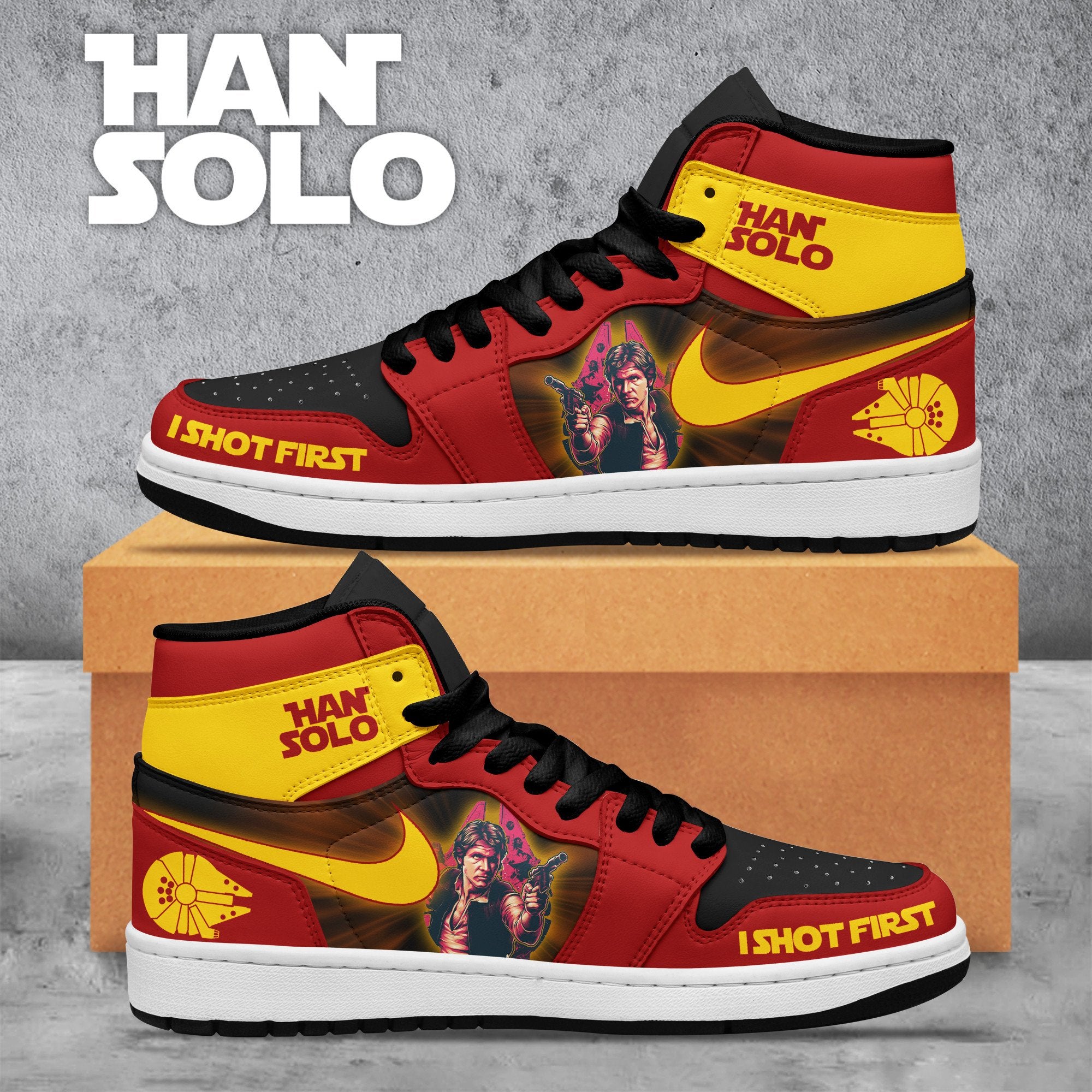 Ideafootwear Star Wars AJ1 High Sneakers Shoes For Men And Women 2