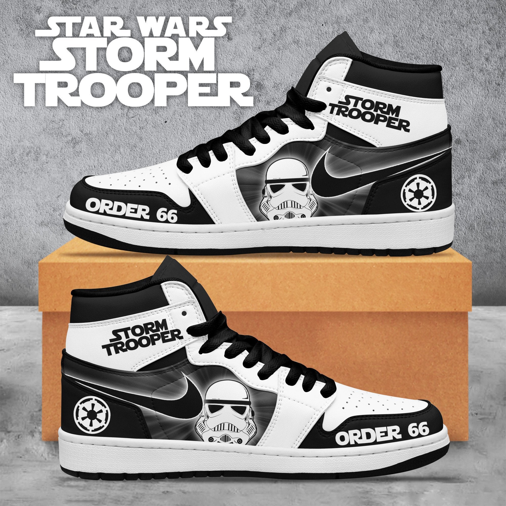 Ideafootwear Star Wars AJ1 High Sneakers Shoes For Men And Women 10