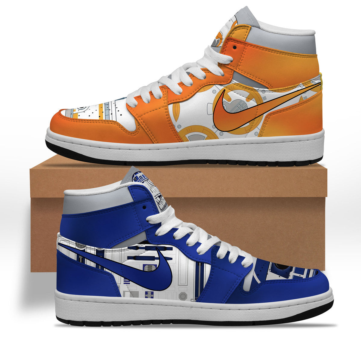 Ideafootwear Star Wars AJ1 High Sneakers Shoes For Men And Women 19