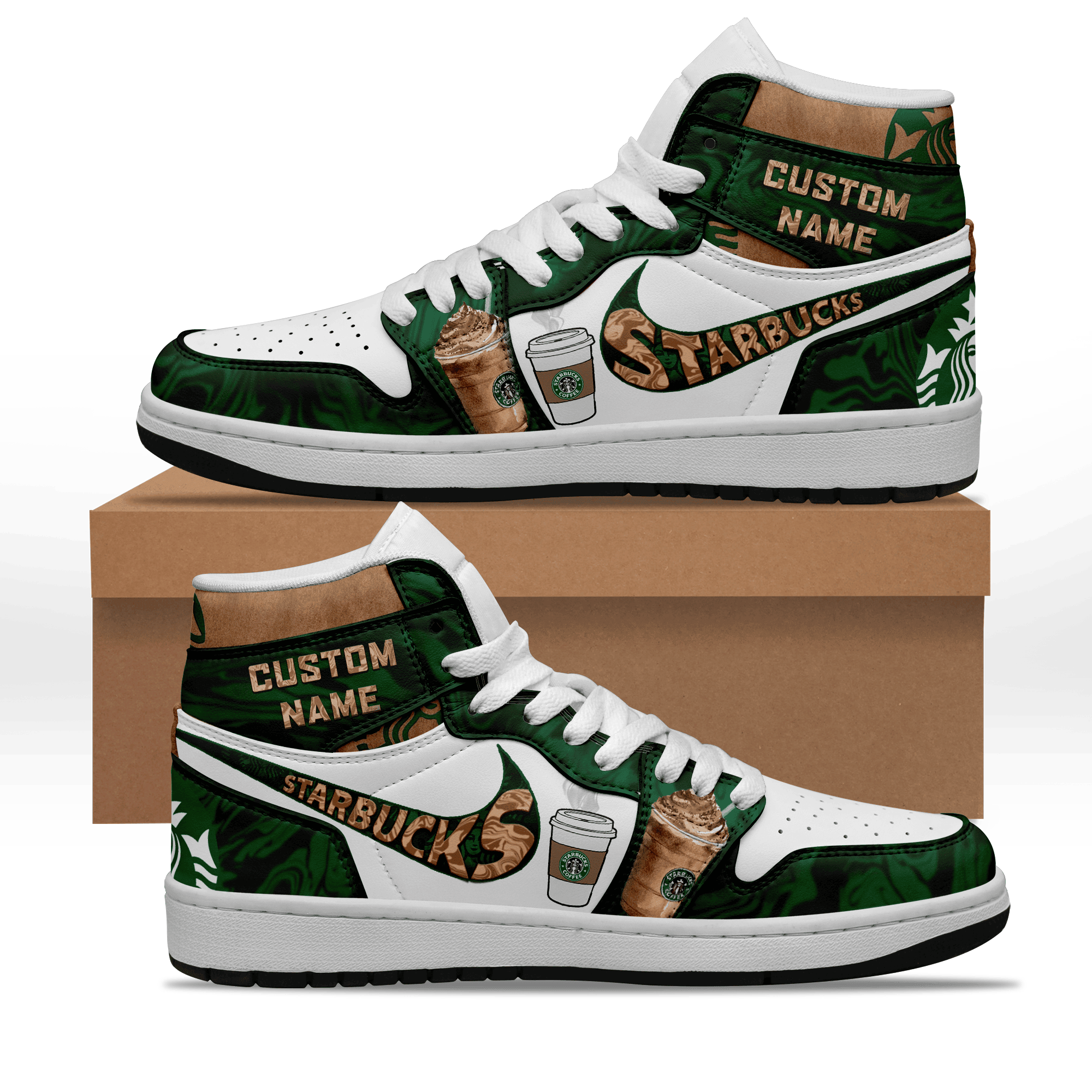 Ideafootwear Starbuck AJ1 High Sneakers Shoes For Men And Women 2