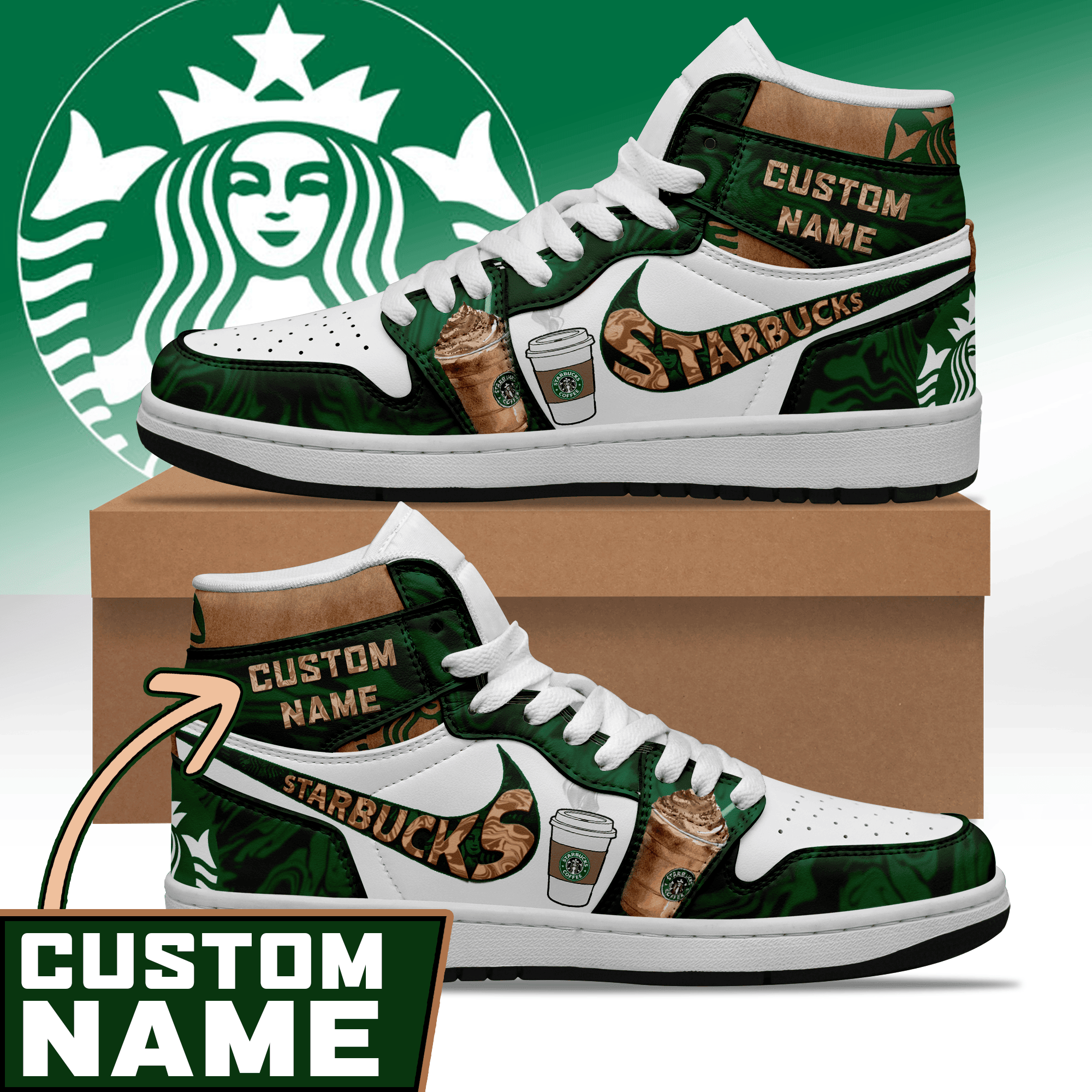 Ideafootwear Starbuck AJ1 High Sneakers Shoes For Men And Women 2