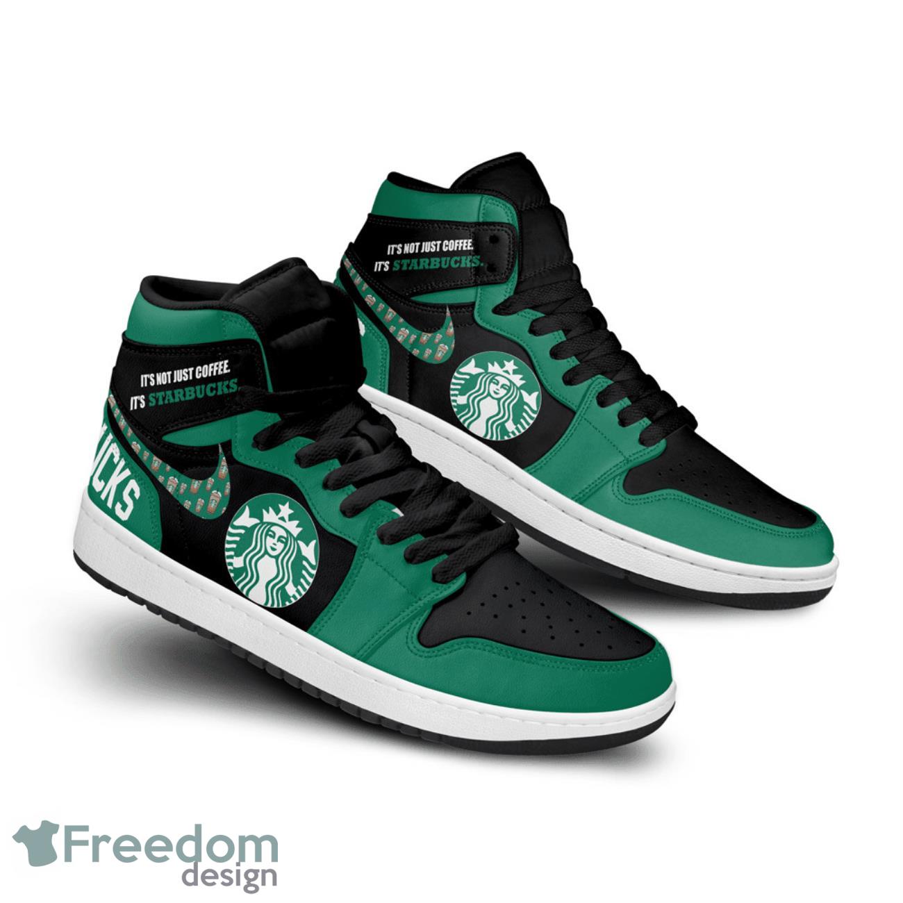 Ideafootwear Starbucks AJ1 High Sneakers Shoes For Men And Women 3