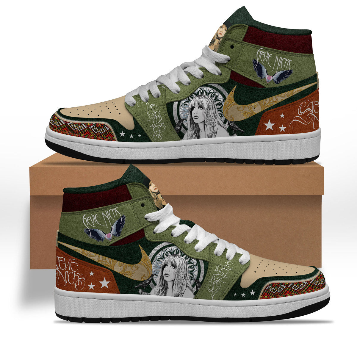 Ideafootwear Stevie Nicks AJ1 High Sneakers Shoes For Men And Women 2