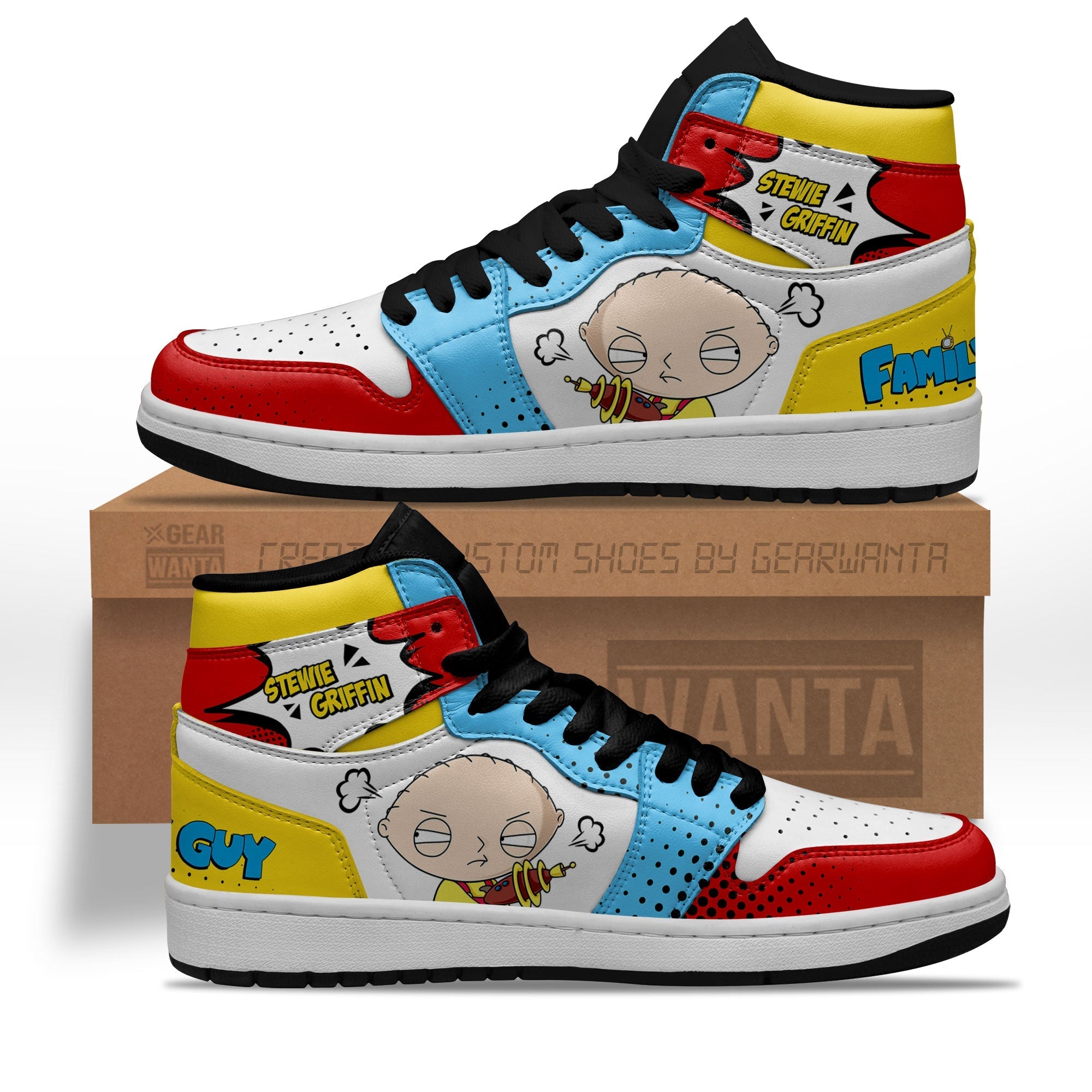 Ideafootwear Stewie Griffin AJ1 High Sneakers Shoes For Men And Women 1