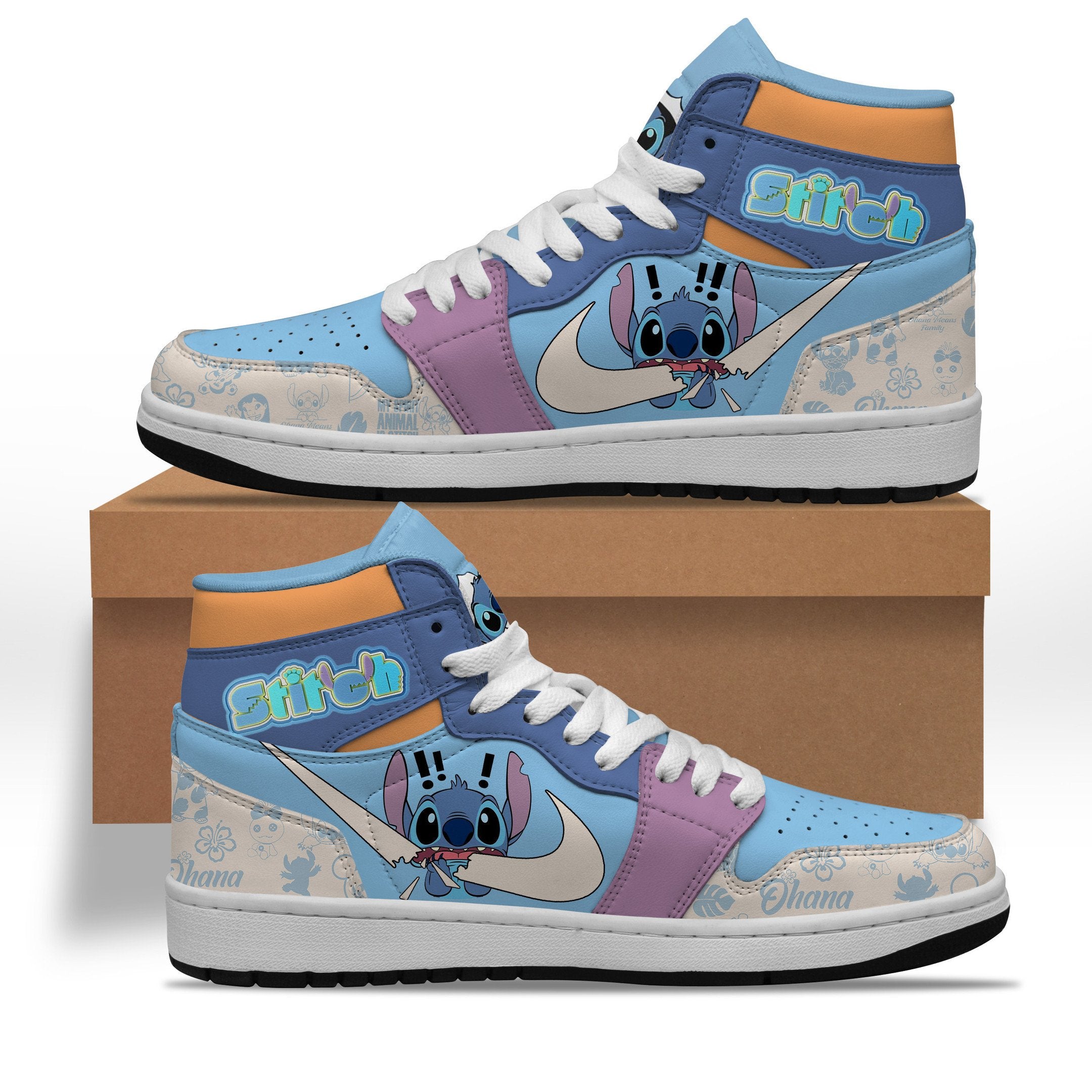 Ideafootwear Stitch AJ1 High Sneakers Shoes For Men And Women 13