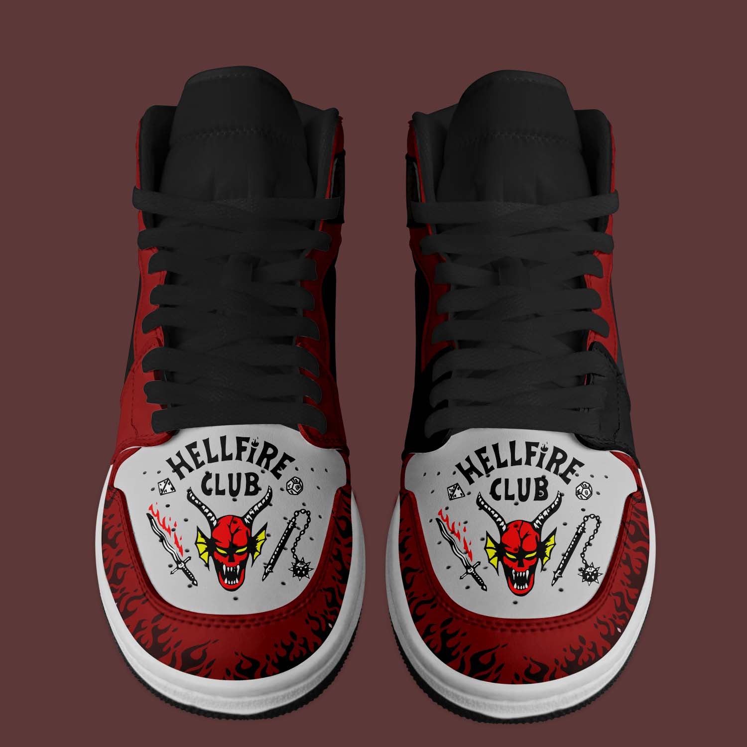 Ideafootwear Stranger Things AJ1 High Sneakers Shoes For Men And Women 7