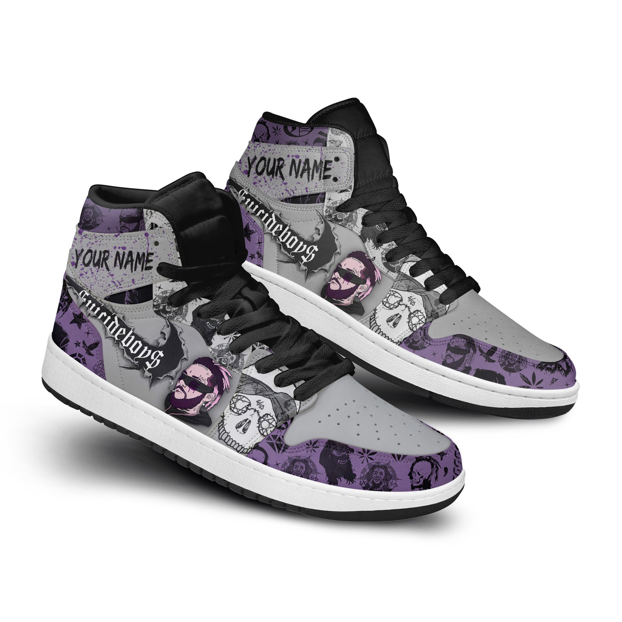 Ideafootwear Suicideboys AJ1 High Sneakers Shoes For Men And Women 15