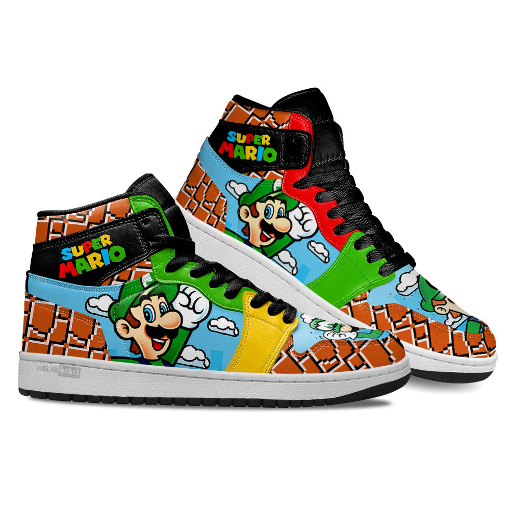 Ideafootwear Super Mario AJ1 High Sneakers Shoes For Men And Women 9