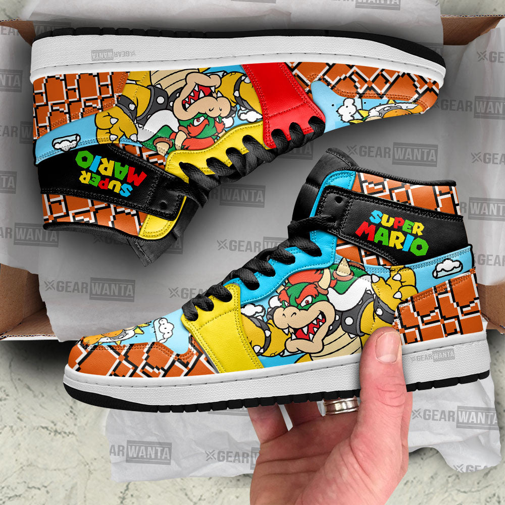 Ideafootwear Super Mario AJ1 High Sneakers Shoes For Men And Women 4