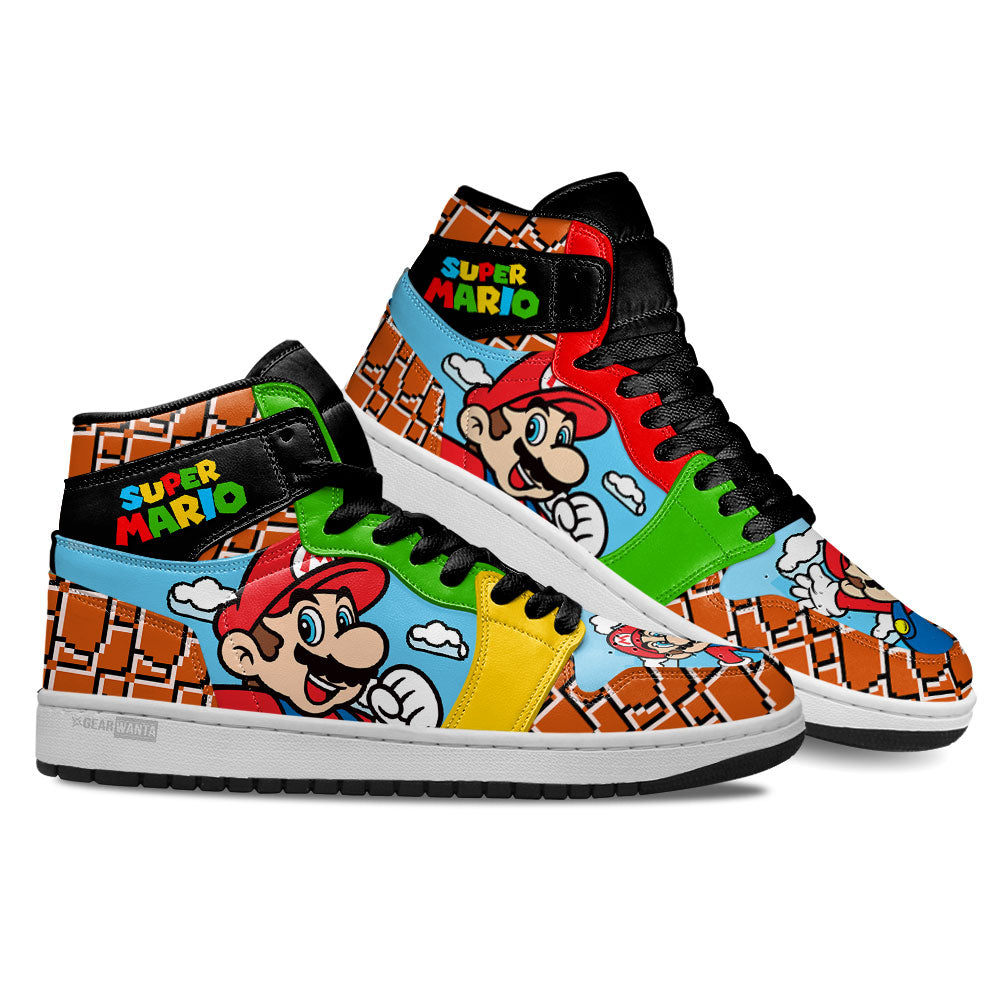 Ideafootwear Super Mario AJ1 High Sneakers Shoes For Men And Women 3