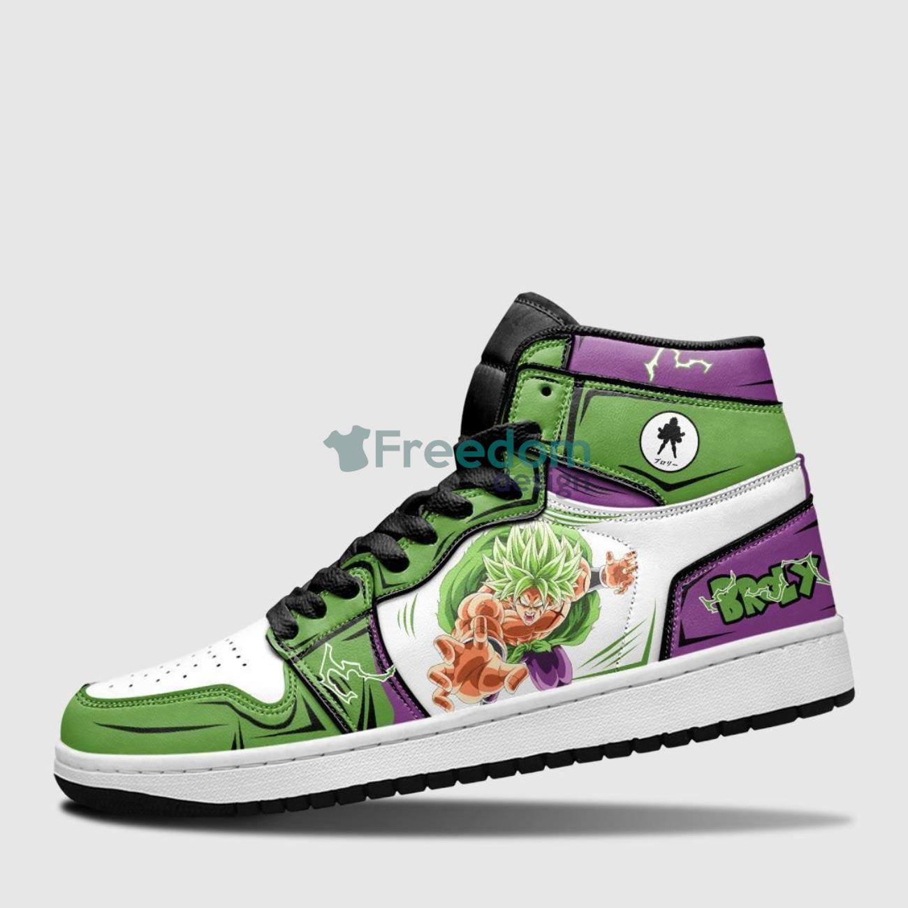 Ideafootwear Super Saiyan Broly AJ1 High Sneakers Shoes For Men And Women 1