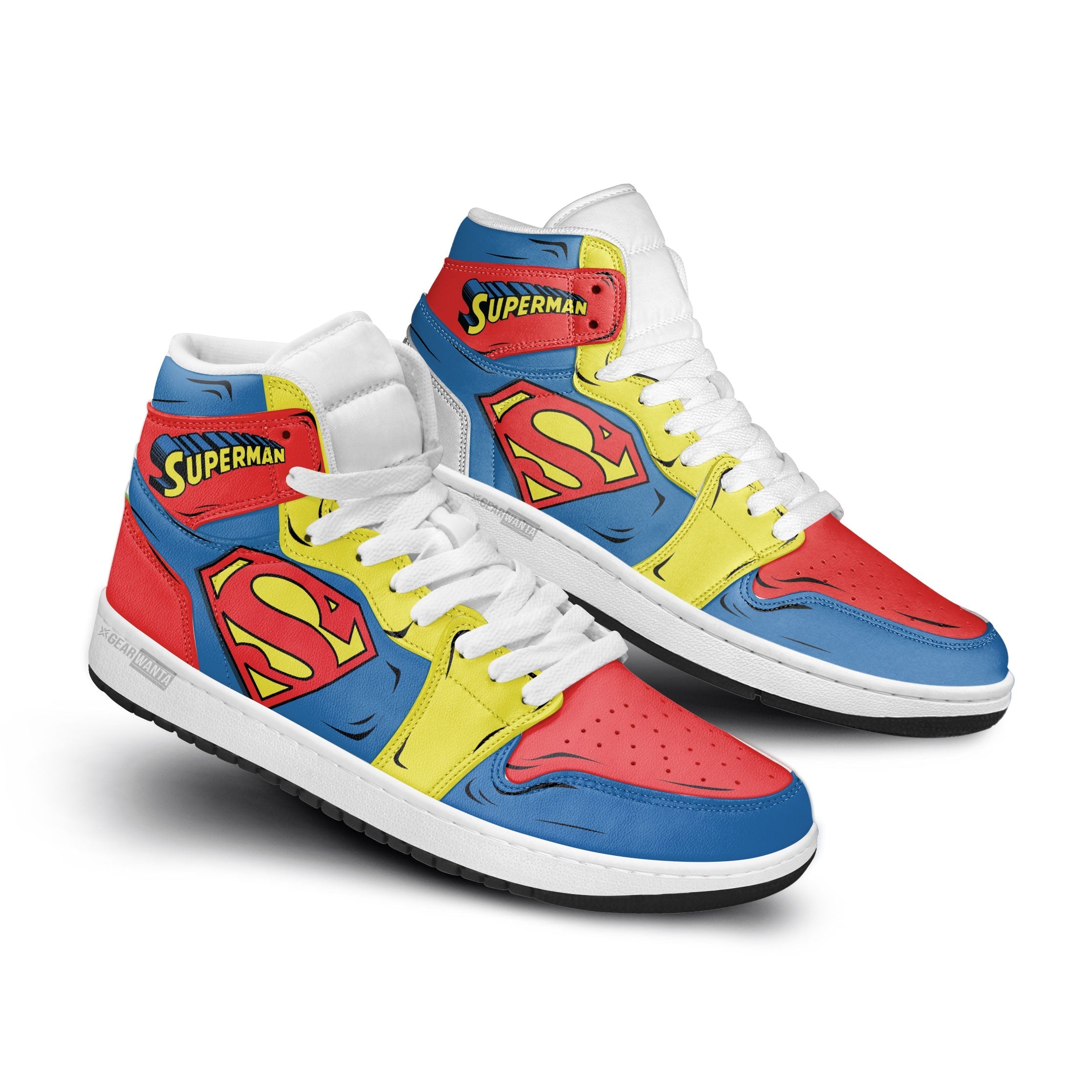 Ideafootwear Superman AJ1 High Sneakers Shoes For Men And Women 1