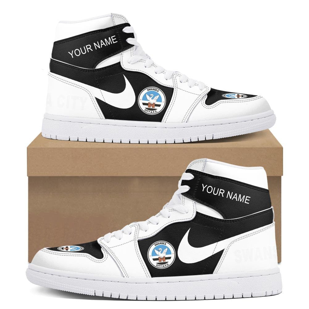 Ideafootwear Swansea City AJ1 High Sneakers Shoes For Men And Women 1