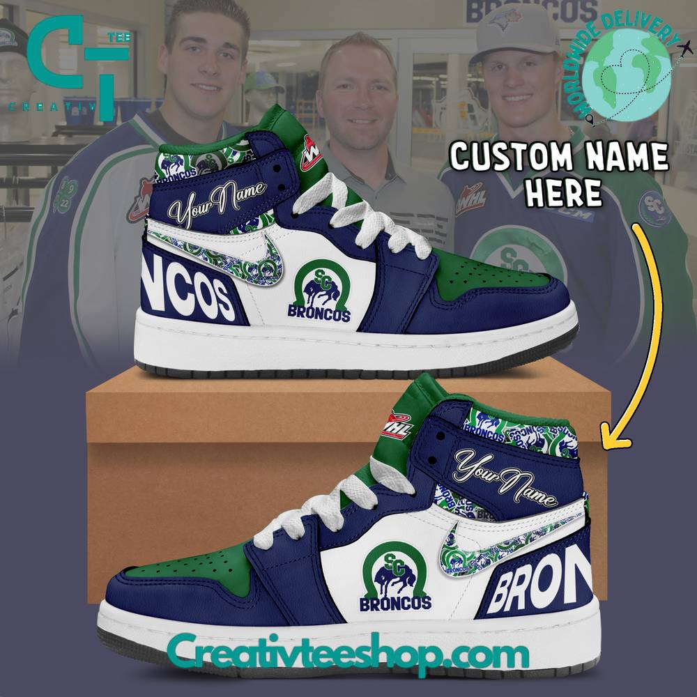 Ideafootwear Swift Current Broncos AJ1 High Sneakers Shoes For Men And Women 1