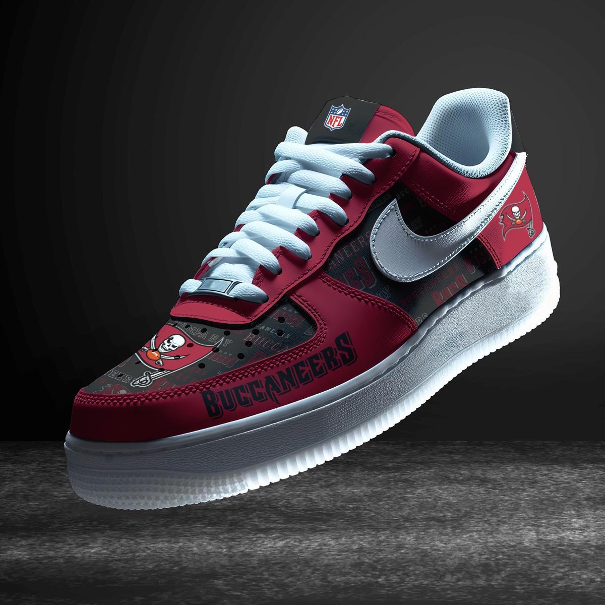 Ideafootwear Tampa Bay Buccaneers Air Low-Top Sneakers Shoes For Men And Women 11