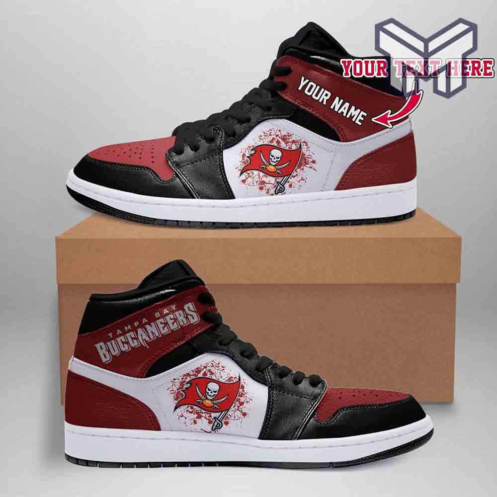 Ideafootwear Tampa Bay Buccaneers AJ1 High Sneakers Shoes For Men And Women 2