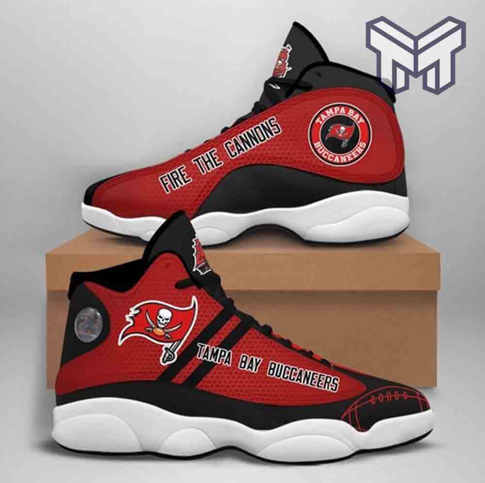 Ideafootwear Tampa Bay Buccaneers AJ13 Sneakers Shoes For Men And Women 16