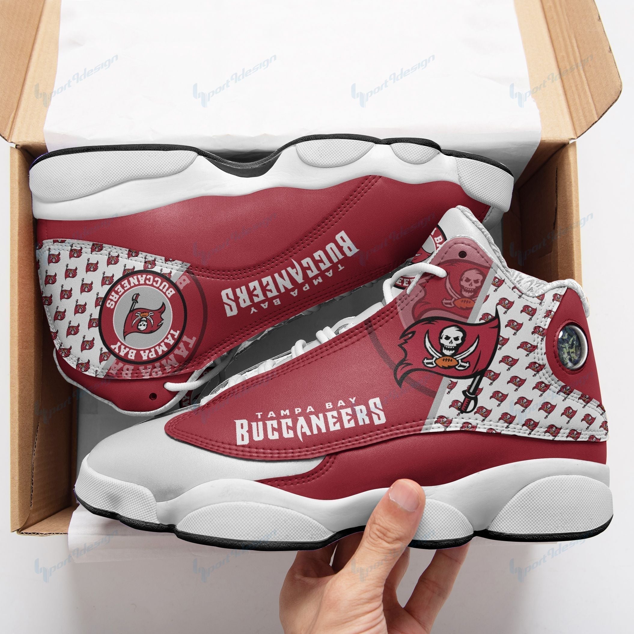 Ideafootwear Tampa Bay Buccaneers AJ13 Sneakers Shoes For Men And Women 22