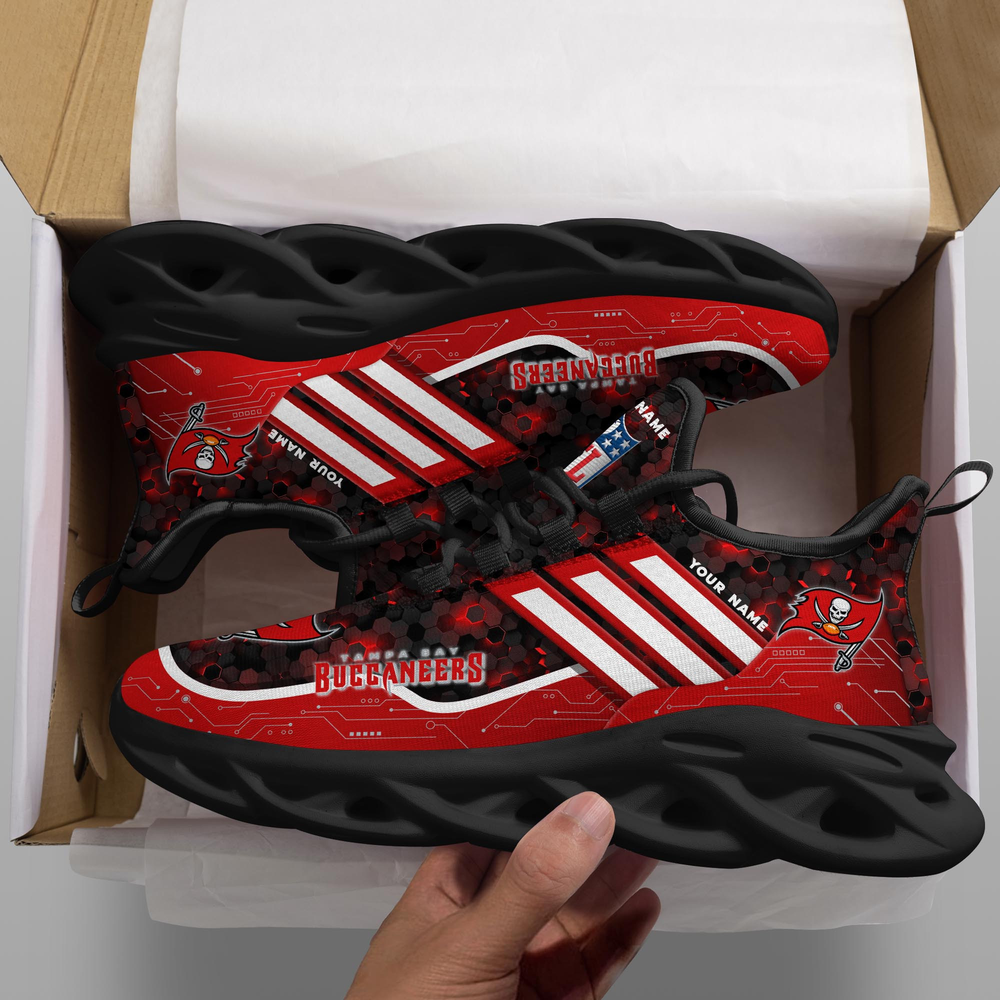 Ideafootwear Tampa Bay Buccaneers Max Soul Shoes Sneakers For Men And Women 45
