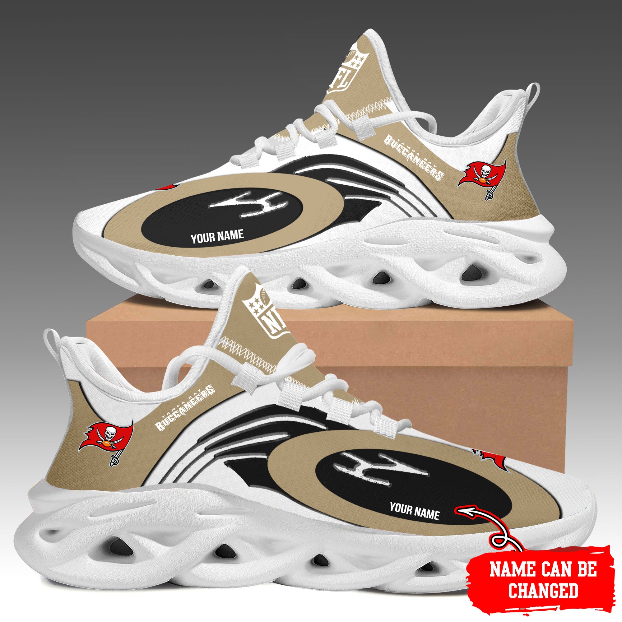 Ideafootwear Tampa Bay Buccaneers Max Soul Shoes Sneakers For Men And Women 26
