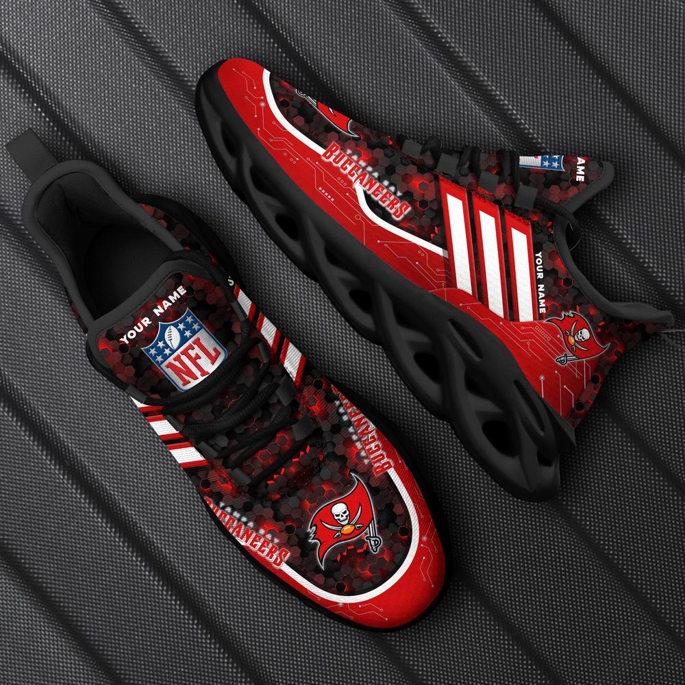 Ideafootwear Tampa Bay Buccaneers Max Soul Shoes Sneakers For Men And Women 45