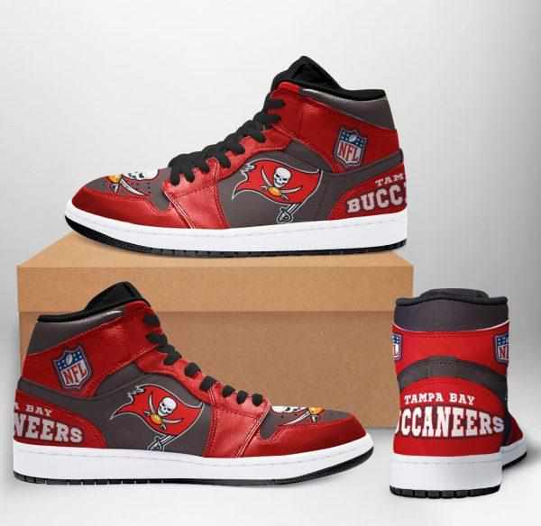 Ideafootwear Tampa Bay Buccaneers NFL AJ1 High Sneakers Shoes For Men And Women 2
