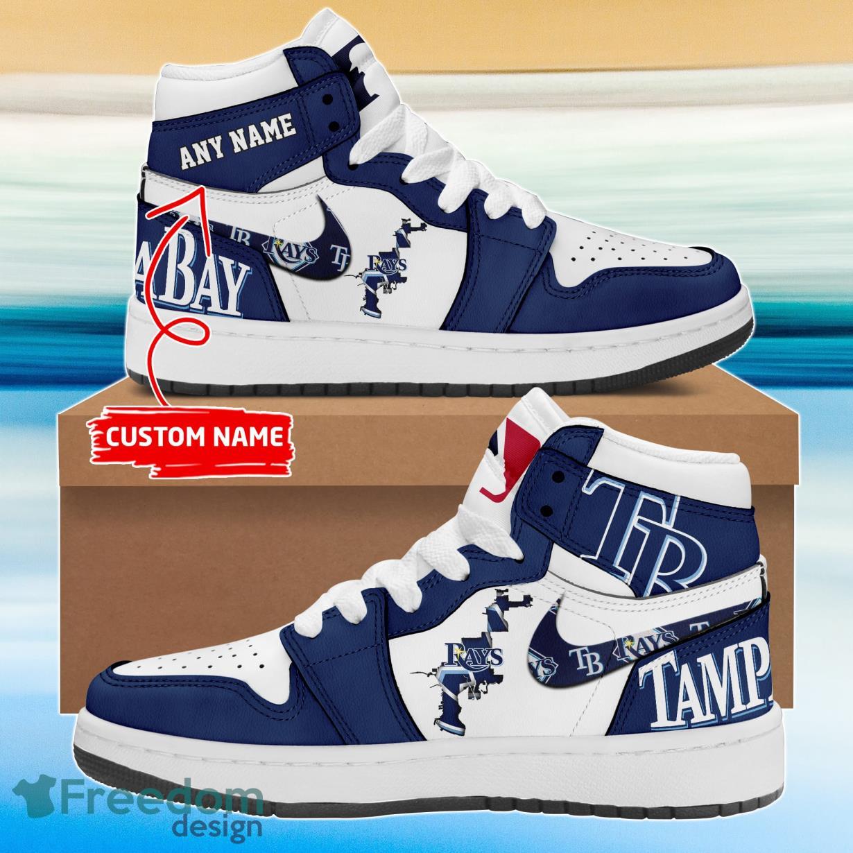 Ideafootwear Tampa Bay Rays AJ1 High Sneakers Shoes For Men And Women 2