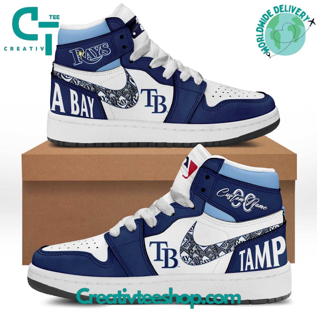 Ideafootwear Tampa Bay Rays AJ1 High Sneakers Shoes For Men And Women 6