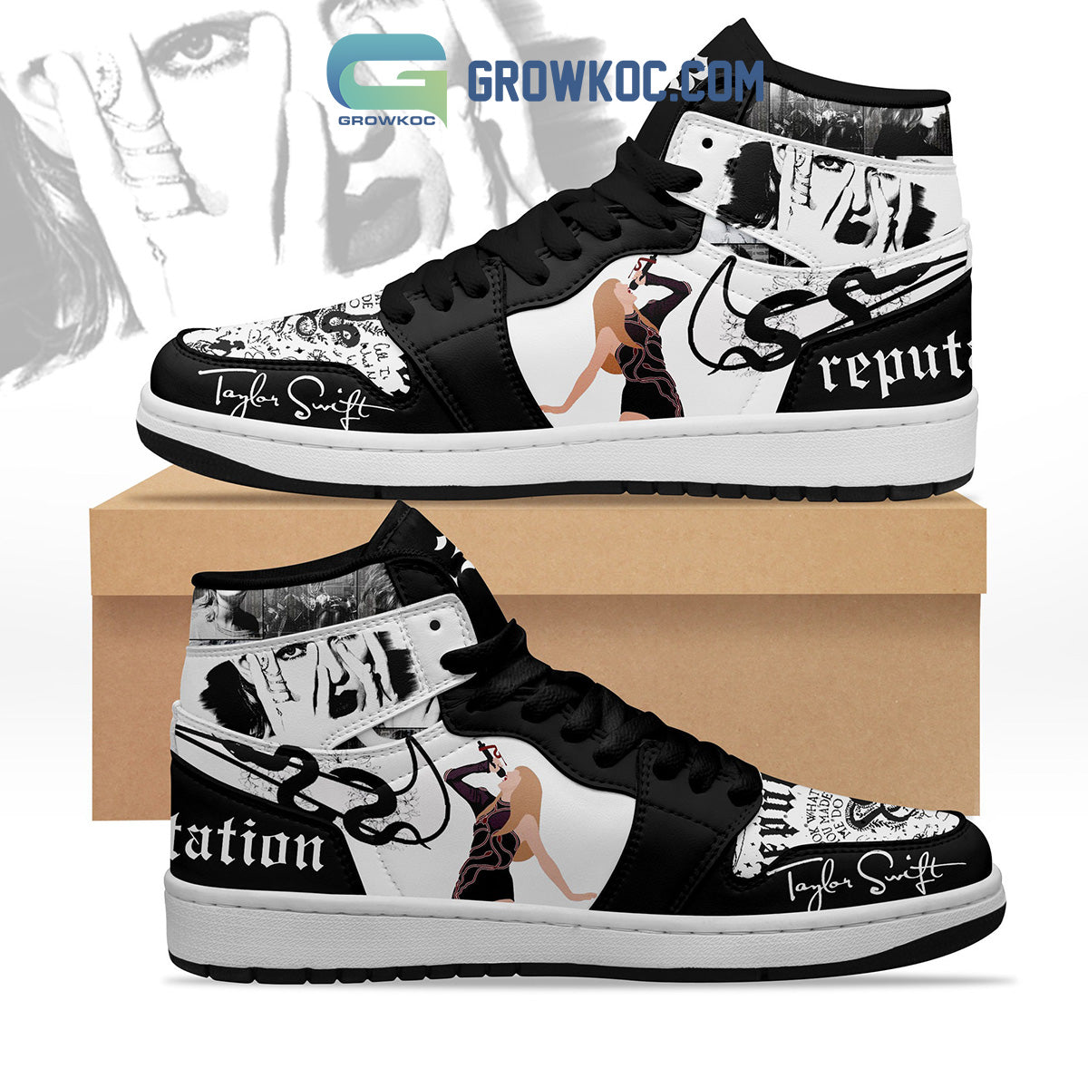 Ideafootwear Taylor Swift AJ1 High Sneakers Shoes For Men And Women 28