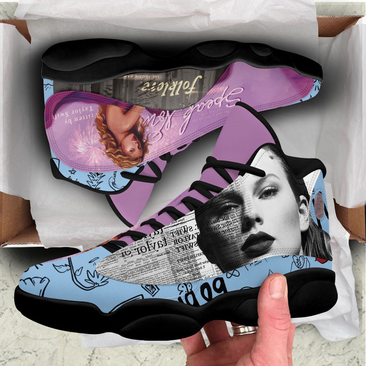 Ideafootwear Taylor Swift AJ13 Sneakers Shoes For Men And Women 3