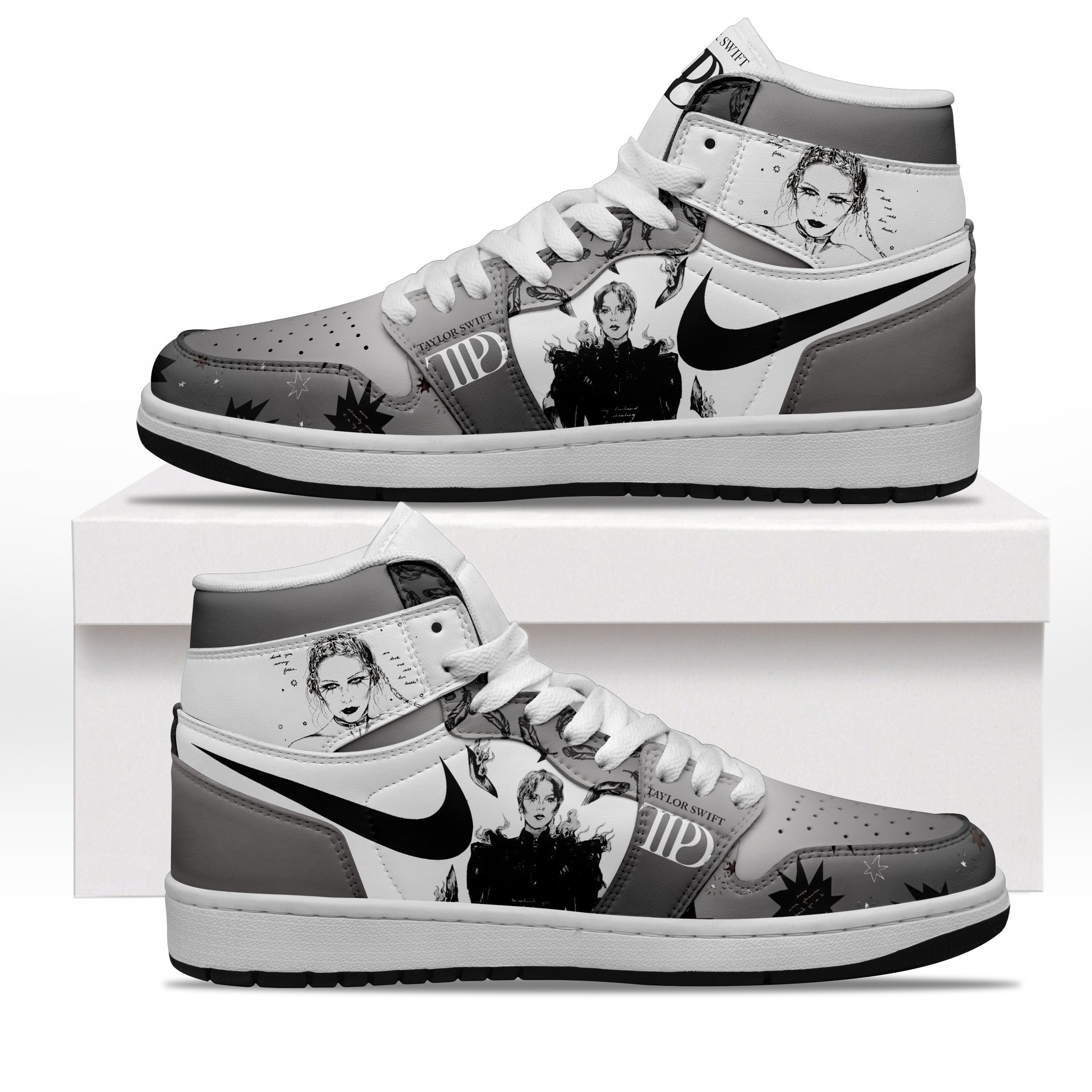 Ideafootwear Taylor Swift AJ1 High Sneakers Shoes For Men And Women 40
