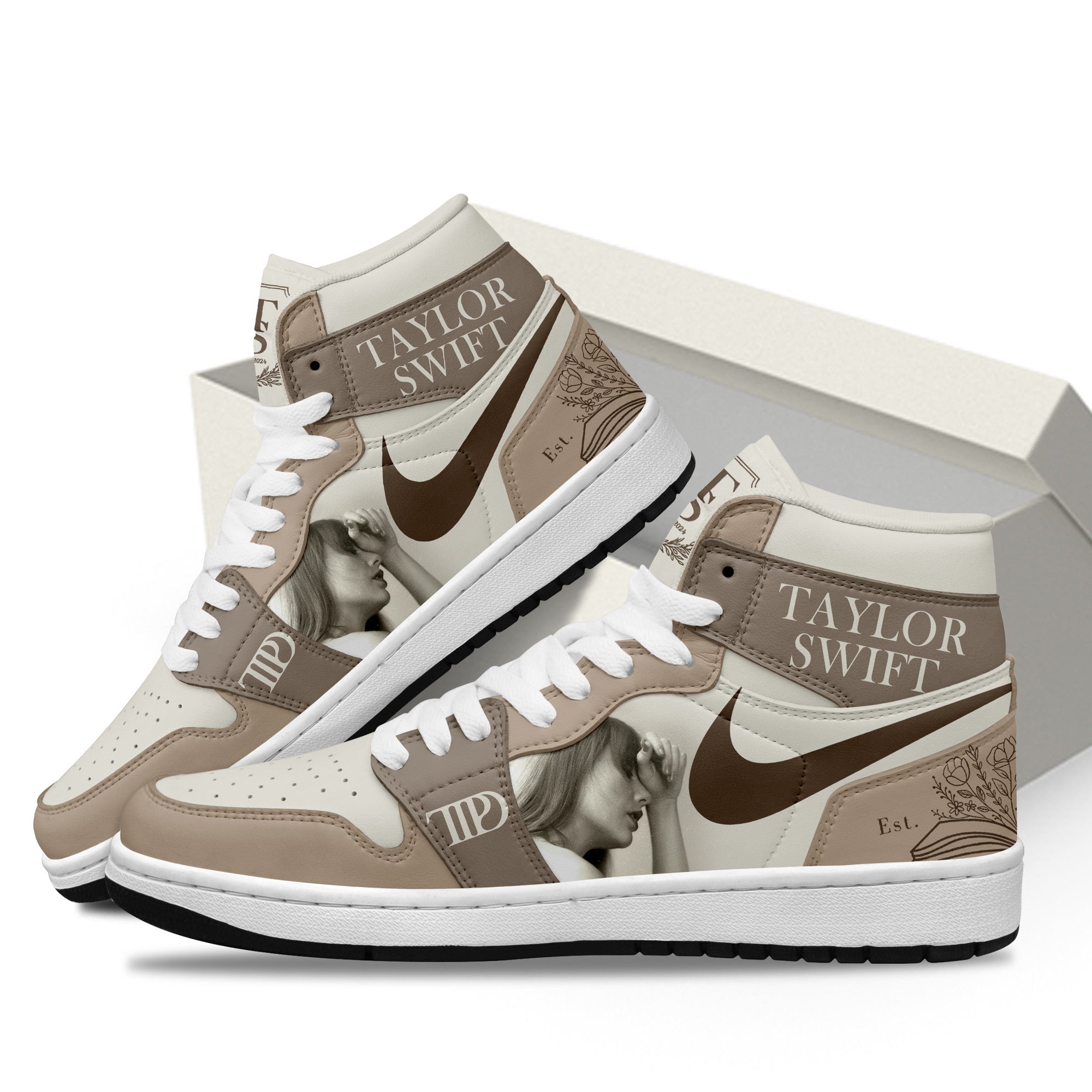 Ideafootwear Taylor Swift AJ1 High Sneakers Shoes For Men And Women 43