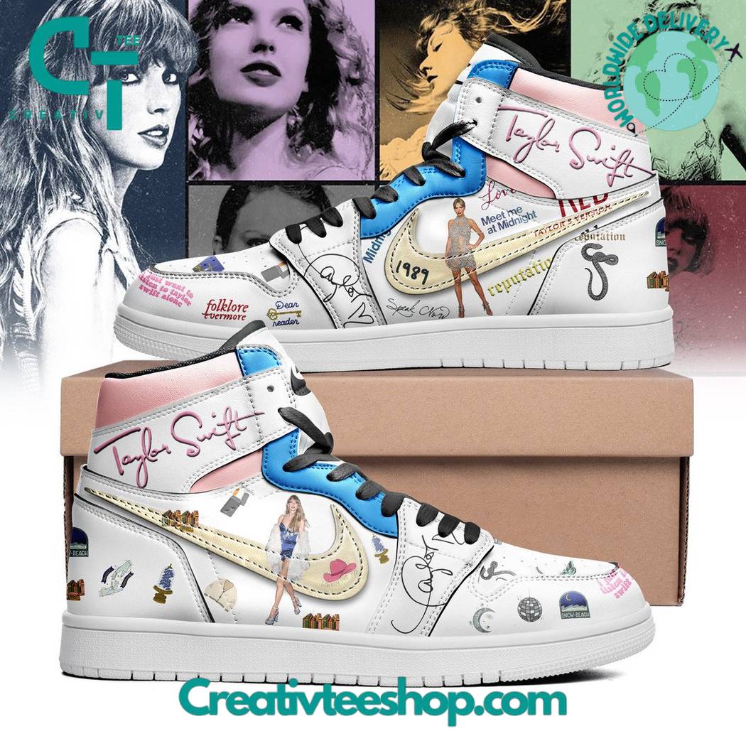 Ideafootwear Taylor Swift Reputation Nike AJ1 High Sneakers Shoes For Men And Women 1