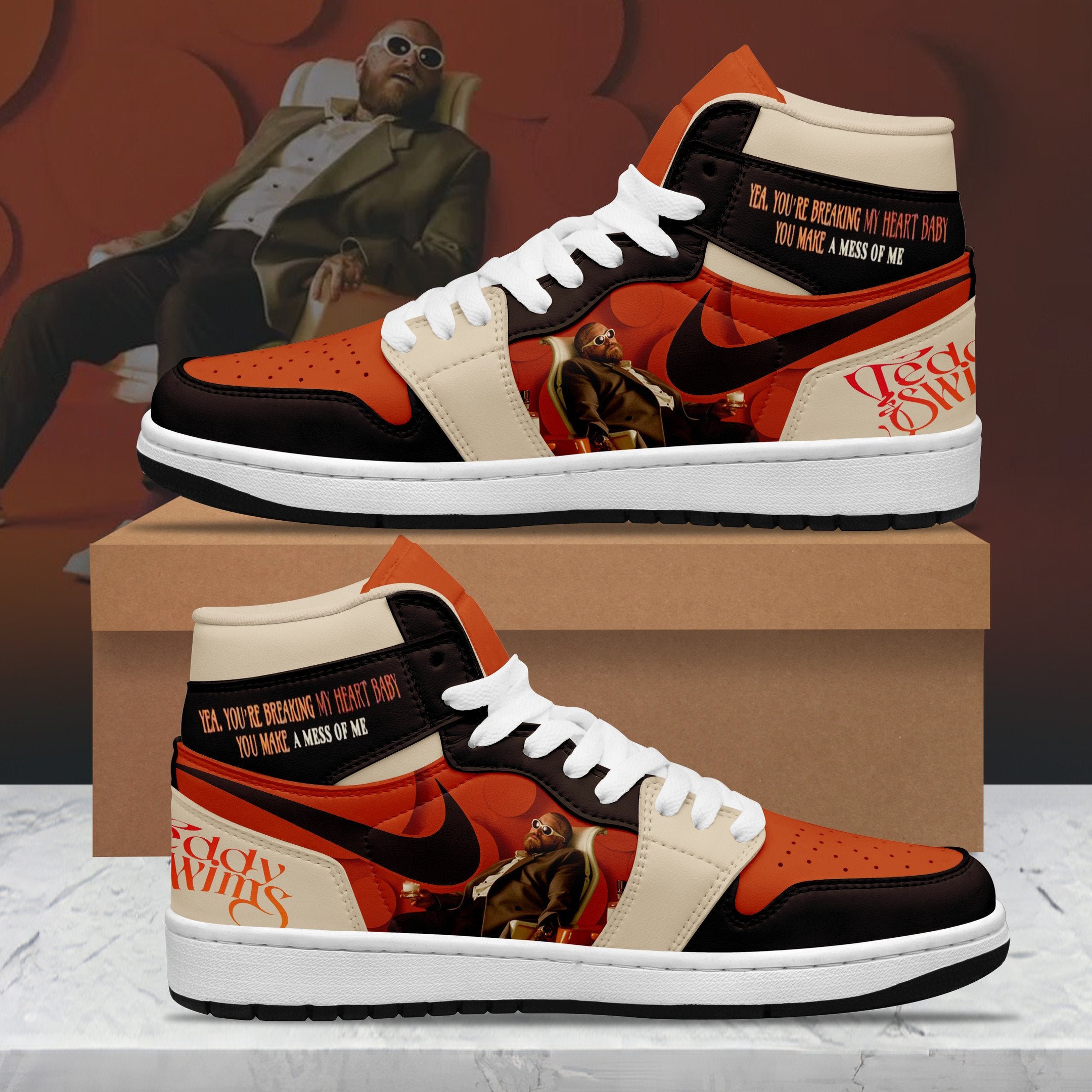 Ideafootwear Teddy Swims AJ1 High Sneakers Shoes For Men And Women 1