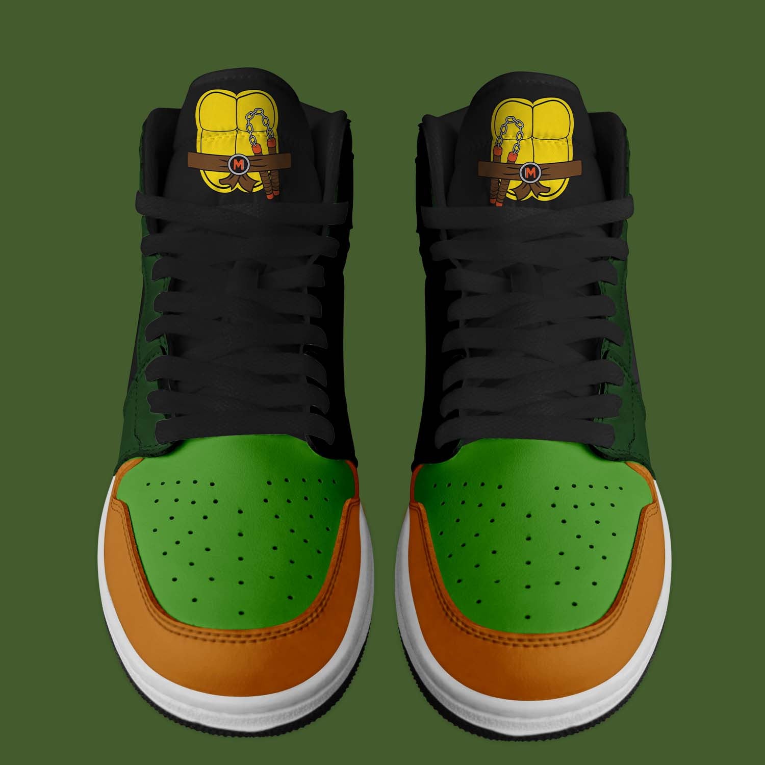 Ideafootwear Teenage Mutant Ninja Turtles AJ1 High Sneakers Shoes For Men And Women 10