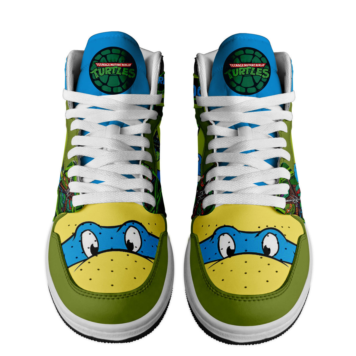 Ideafootwear Teenage Mutant Ninja Turtles AJ1 High Sneakers Shoes For Men And Women 8