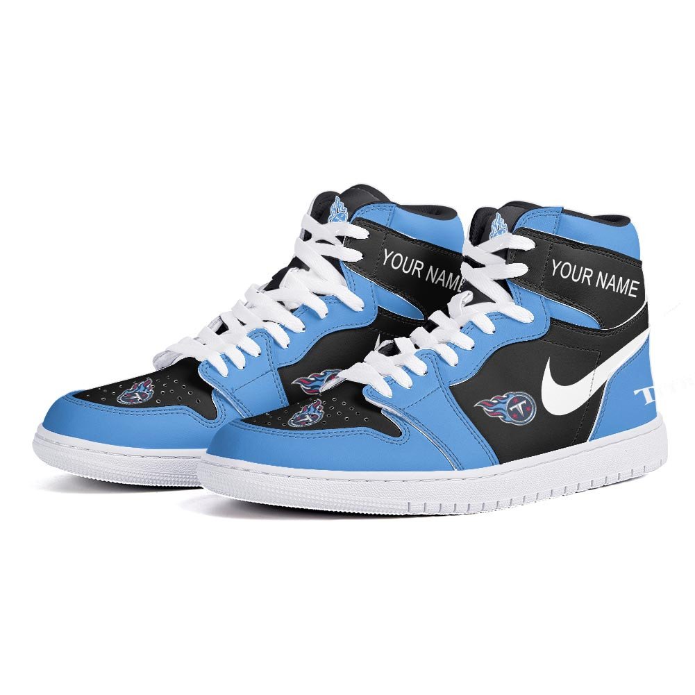 Ideafootwear Tennessee Titans AJ1 High Sneakers Shoes For Men And Women 11