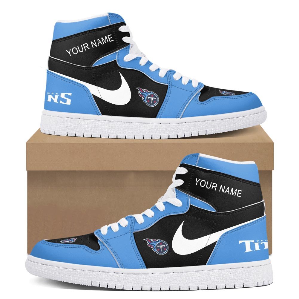 Ideafootwear Tennessee Titans AJ1 High Sneakers Shoes For Men And Women 11