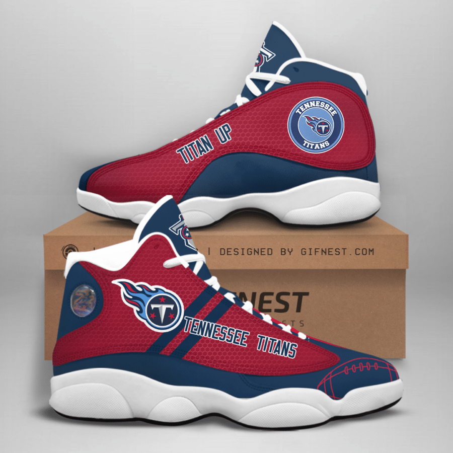Ideafootwear Tennessee Titans AJ13 Sneakers Shoes For Men And Women 14