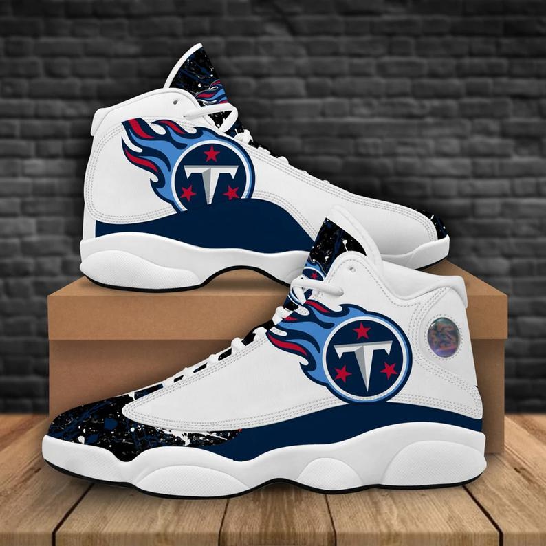 Ideafootwear Tennessee Titans AJ13 Sneakers Shoes For Men And Women 13