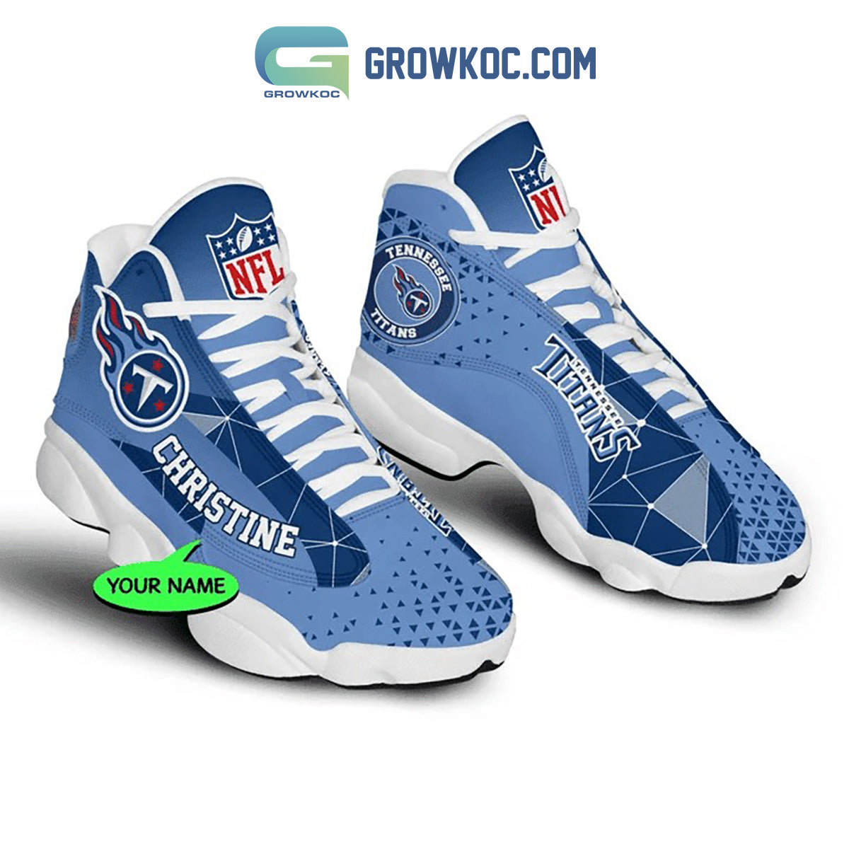 Ideafootwear Tennessee Titans AJ13 Sneakers Shoes For Men And Women 3