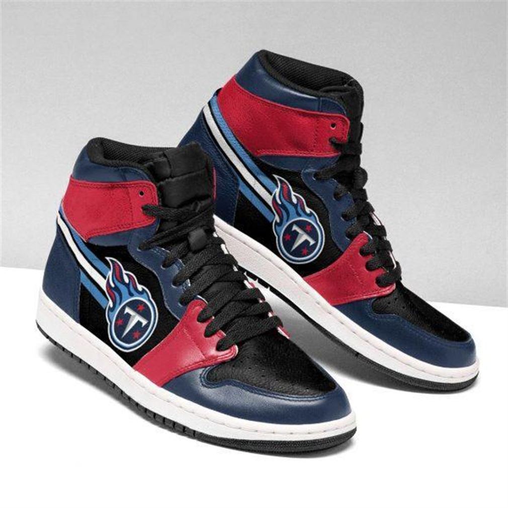 Ideafootwear Tennessee Titans NFL AJ1 High Sneakers Shoes For Men And Women 6