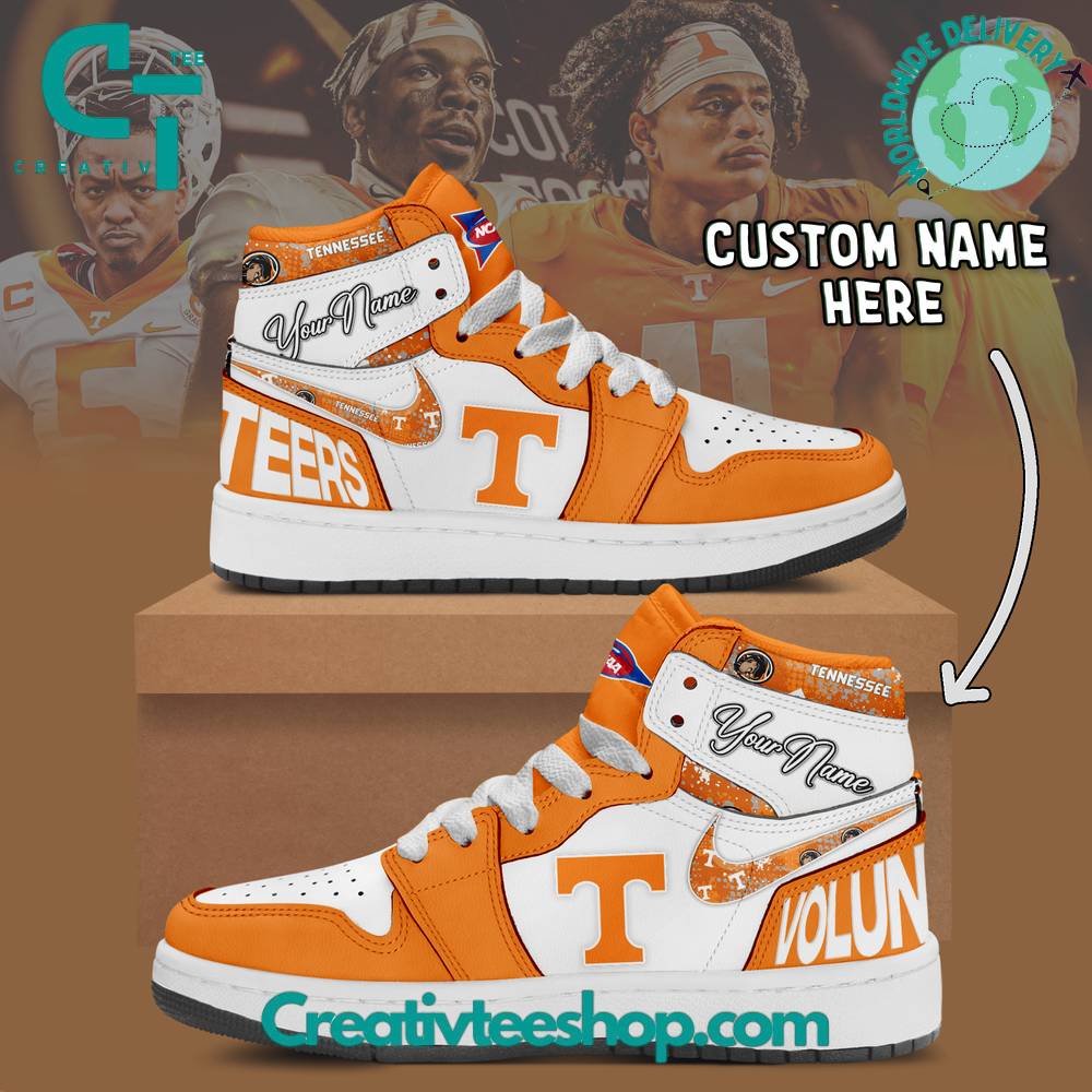 Ideafootwear Tennessee Volunteers AJ1 High Sneakers Shoes For Men And Women 4
