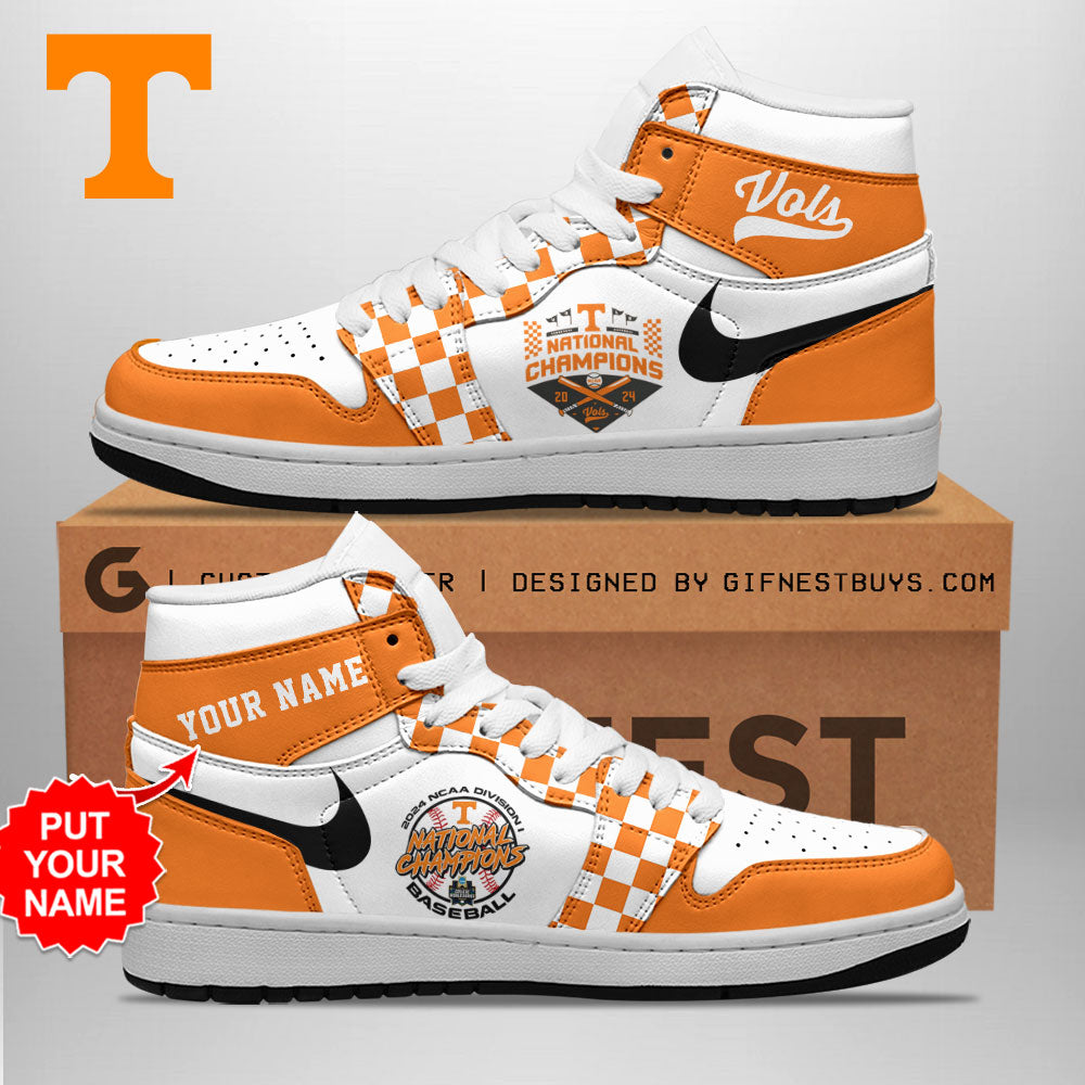 Ideafootwear Tennessee Volunteers AJ1 High Sneakers Shoes For Men And Women 2