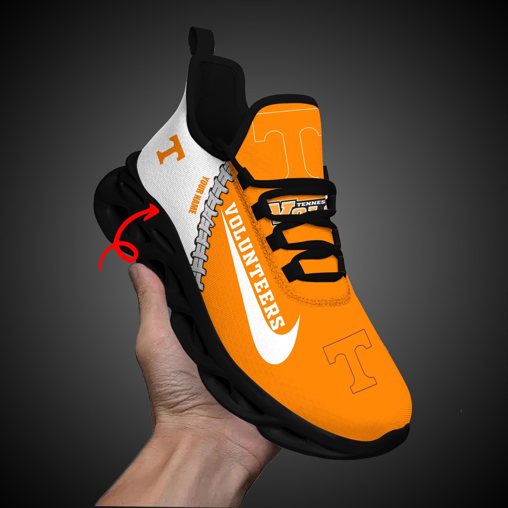 Ideafootwear Tennessee Volunteers Max Soul Shoes Sneakers For Men And Women 4
